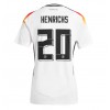 Damen Fußballbekleidung Deutschland Benjamin Henrichs #20 Heimtrikot EM 2024 Kurzarm